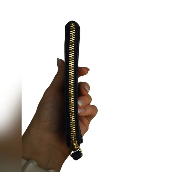 Tommy Hilfiger Navy Blue Gold Zip Coin Pouch - Picture 6 of 8